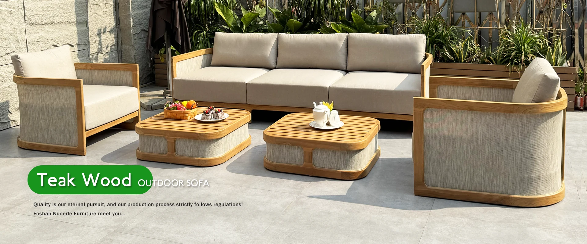 Teak Wood Outdoor Diivan Hiina